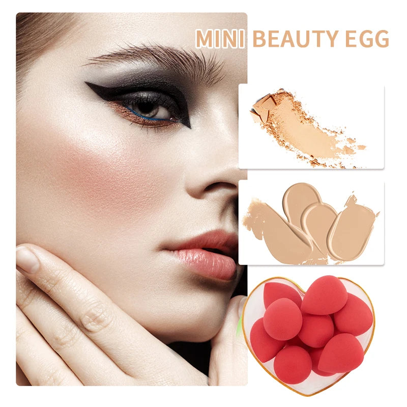 Mini Small Sponge Puff Cute Makeup Tool Set  Cosmetic Puff Makeup Sponge Cushion Foundation Powder Sponge Beauty  Women Make Up