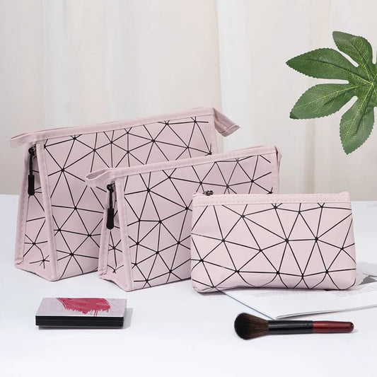 PU Waterproof Small Cosmetic Bag Makeup Pouches Case Makeup Brushes Cosmetics Handbags Make Up Organizers Storage Bags For Women