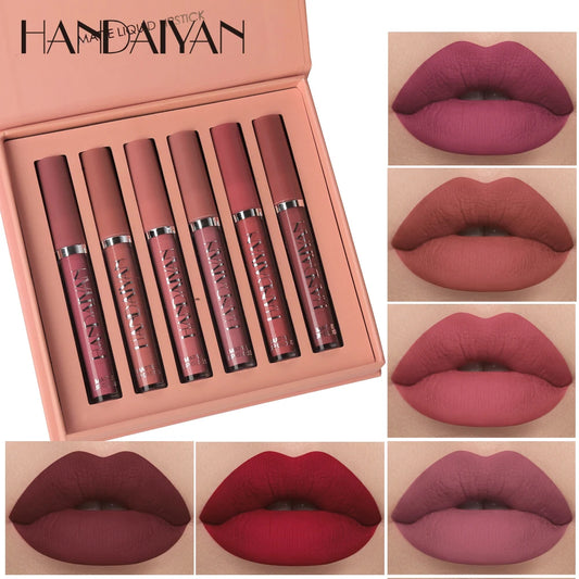 6 Pcs Matte Liquid Lipsticks