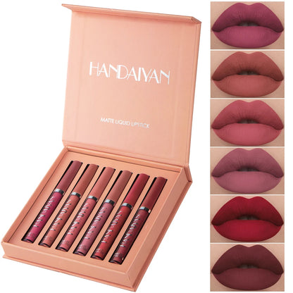 6 Pcs Matte Liquid Lipsticks