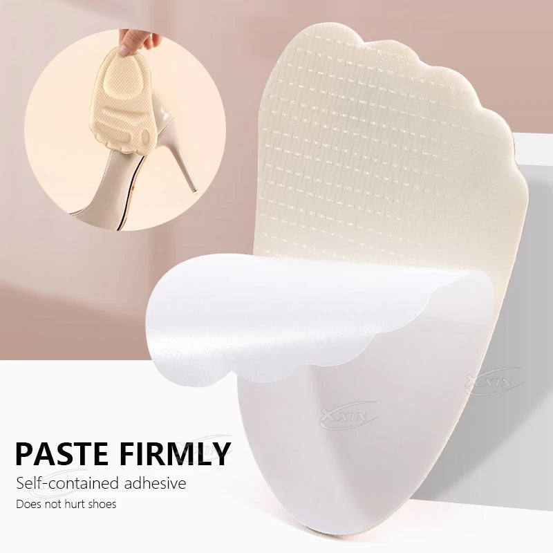 【Xxin】2/4Pcs Forefoot Pads Non-slip High Heels Insole Thickened sponge Women Insoles for Shoes