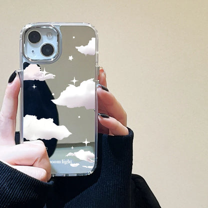 Cute Daisy Pattern Phone Case For iPhone 14 16 Pro Max Mirror Cases For iPhone 15 11 12 13 14 Pro Max X XR XS Max Make up Cover