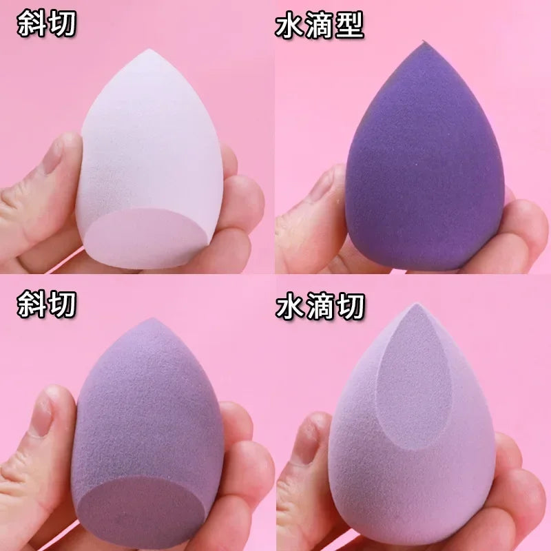 4pcs Makeup Sponge Powder Puff Dry and Wet Combined Beauty Cosmetic Ball Foundation Powder Puff Bevel Cut Make Up Sponge Tools